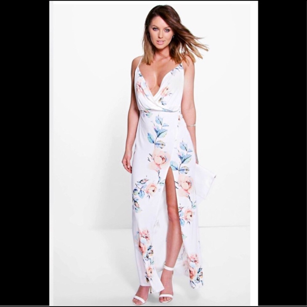 Mimi Drape Floral Maxi Dress
